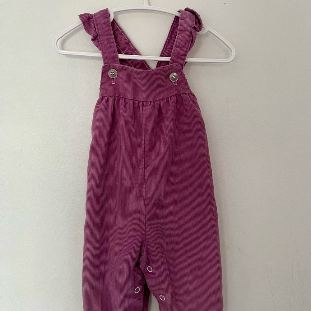 Vintage Health-tex Baby Corduroy Overalls – Plum Purple – Size 6m